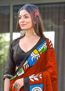 Mal Cotton Hand Block Print SareE