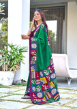 Mal Cotton Hand Block Print Saree
