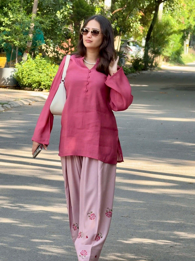 Pink Rose Farsi Salwar Set