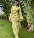 Pista Green Farsi Salwar Set Embroidery