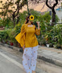 D- Sunflower Farsi Salwar Set With Dupatta