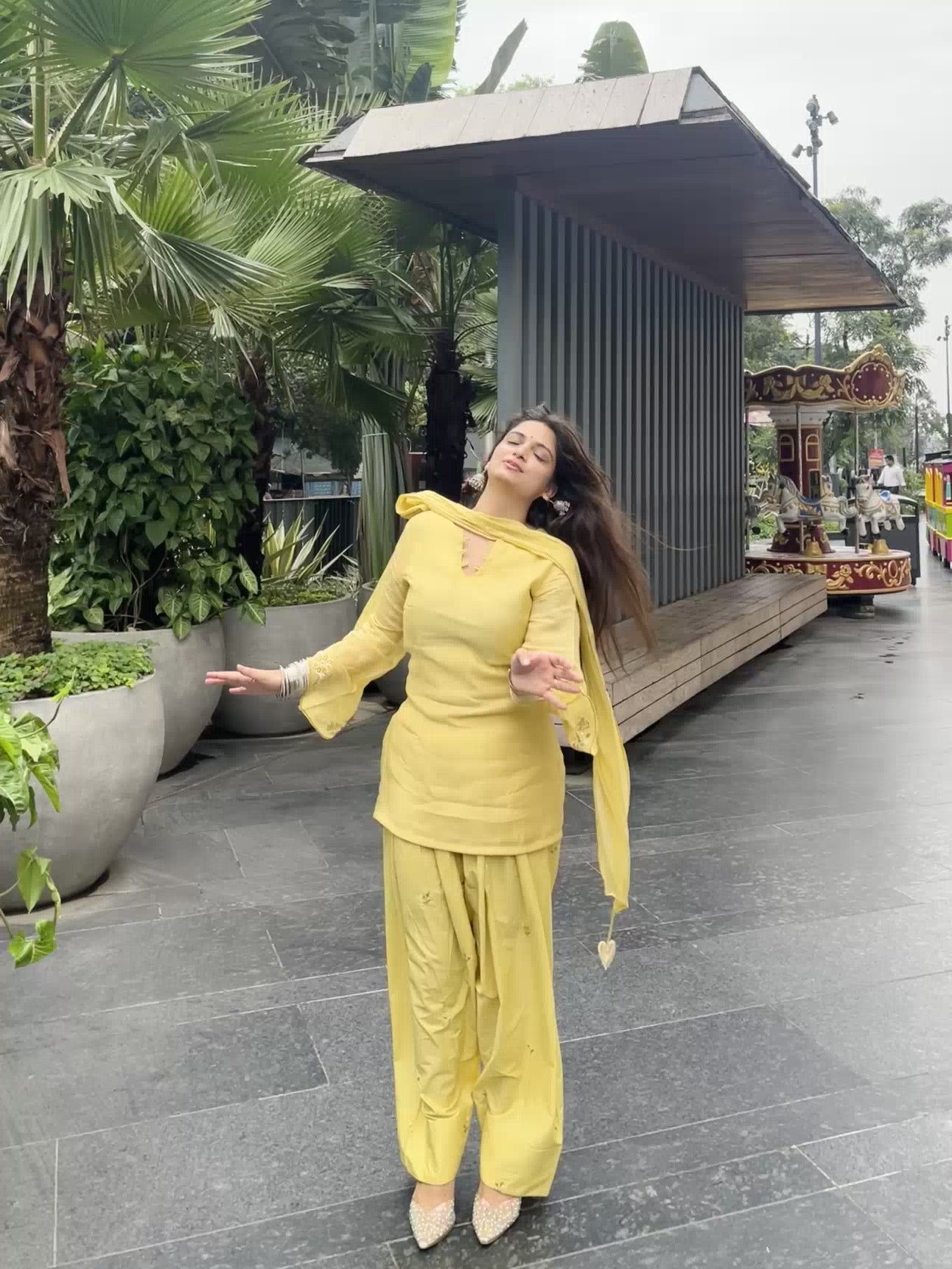 Yellow Heart Farsi Salwar 3PCS Set