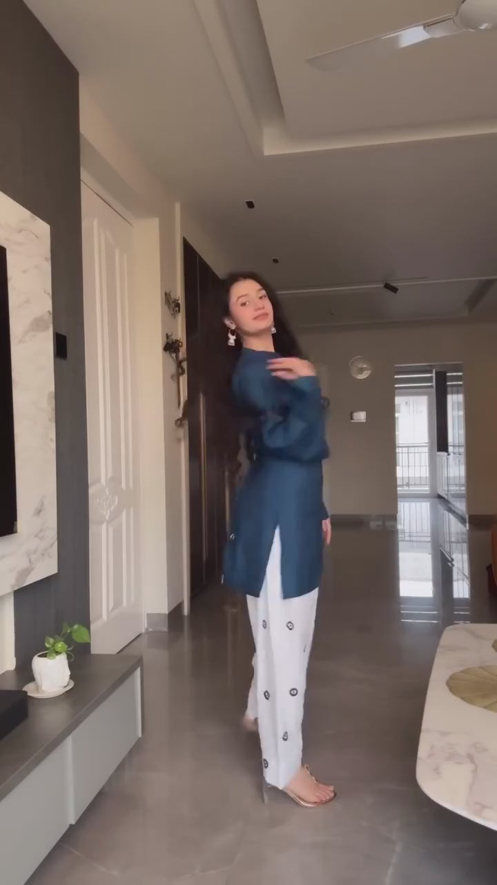 Blue Evil Eye Farsi Salwar Set